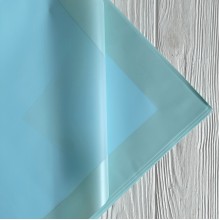 Калька с перламутровым кантом, 60х60 см, светло-бирюзовая, упаковка 20 шт.