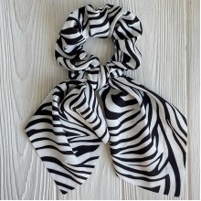 Резинка Твилли жатка, 27 см, черная зебра на белом, шт.