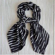 Резинка Твилли жатка, 27 см, белые мазки на черном, шт.