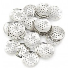 Основа для брошки "сито", 18 мм, металл, упаковка 100 шт.