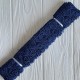 Кружево макраме (TJ-5), 4,5 см, сапфірове, рулон 9 м 