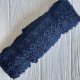 Кружево макраме (TJ-8), 6,7 см, сапфировое, рулон 13,5 м 