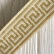 Тесьма вышиванка (греческий узор), 3,3 см, светлое золото, рулон 9 м
