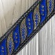 Тесьма вышиванка (листик), 2,8 см, черная с темно-синим, рулон 9 м Тесьма вышиванка (листик), 2,8 см, черная с темно-синим, рулон 9 м