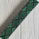Тісьма вишиванка (візерунок з ромбів), 2,8 см, зелена з чорним, рулон 9 м