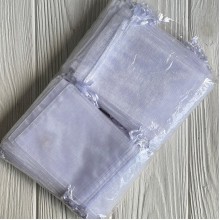 Органзовый мешочек, 9х12 см, белый, упаковка 100 шт.