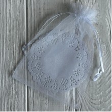 Органзовый мешочек, 13х18 см, белый, упаковка 100 шт.