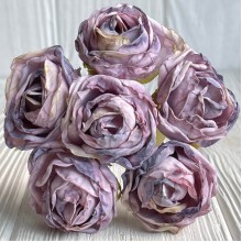 Винтажная роза, 3,5 см, лилово-розовая, упаковка 42 шт.
