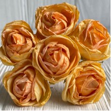 Винтажная роза, 3,5 см, темно-желтая, упаковка 42 шт.