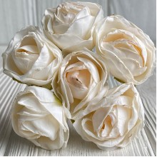 Винтажная роза, 3,5 см, молочная, упаковка 42 шт.