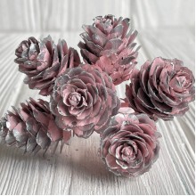 Веточка хмели, 2,5х12 см, светло-розовый, упаковка 60 шт.