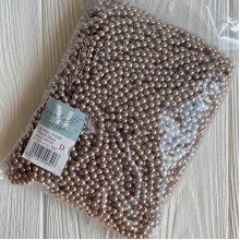 Жемчуг на нити Vip, 6 мм, кофейно-серый, упаковка 500 г