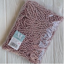 Жемчуг на нити Vip, 6 мм, пыльная роза, упаковка 500 г