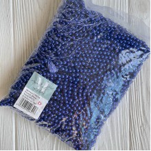 Жемчуг на нити Vip, 6 мм, темно-синий, упаковка 500 г