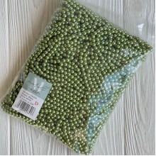 Жемчуг на нити Vip, 6 мм, оливковый, упаковка 500 г