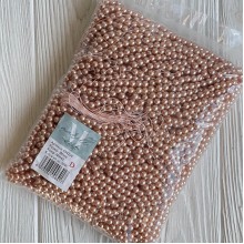 Жемчуг на нити Vip, 6 мм, ванильно-пудровый, упаковка 500 г