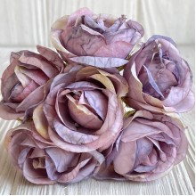 Мраморная роза, 4,5 см, лилово-розовая, упаковка 42 шт. Мраморная роза, 4,5 см, лилово-розовая, упаковка 42 шт.