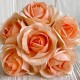Мраморная роза, 4,5 см, темно-персиковая, упаковка 42 шт.