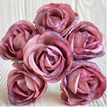 Мраморная роза, 4,5 см, розово-пудровая, упаковка 42 шт. Мраморная роза, 4,5 см, розово-пудровая, упаковка 42 шт.