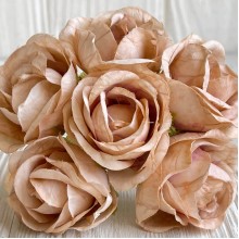 Мраморная роза, 4,5 см, бежевая, упаковка 42 шт. Мраморная роза, 4,5 см, бежевая, упаковка 42 шт.