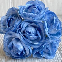 Мраморная роза, 4,5 см, насыщенно-голубая, упаковка 42 шт. Мраморная роза, 4,5 см, насыщенно-голубая, упаковка 42 шт.