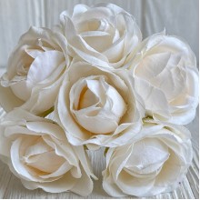 Мраморная роза, 4,5 см, молочная, упаковка 42 шт. Мраморная роза, 4,5 см, молочная, упаковка 42 шт.