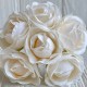 Мармурова троянда, 4,5 см, молочна, упаковка 42 шт.