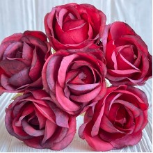 Мраморная роза, 4,5 см, красная, упаковка 42 шт. Мраморная роза, 4,5 см, красная, упаковка 42 шт.