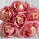 Мраморная роза, 4,5 см, коралловая, упаковка 42 шт.
