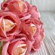 Мраморная роза, 4,5 см, коралловая, упаковка 42 шт.