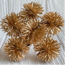 Добавка мордовника, 3х10 см, золото, упаковка 60 шт.