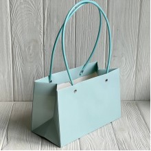 Влагостойкая сумочка большая, 18х14,5х8 см, светло-бирюзовая, упаковка 10 шт.