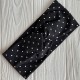 Повязка трикотаж чалма в горох, 21х9 см, чорна в білий горох, шт.