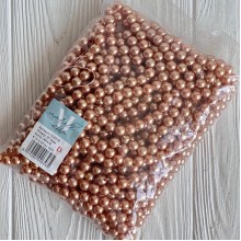 Жемчуг на нити Vip, 10 мм, бежево-золотой, упаковка 500 г