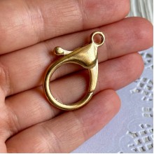 Карабин, 35х20 мм, золото, шт.