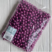 Жемчуг на нити Vip, 12 мм, темно-баклажановый, упаковка 500 г