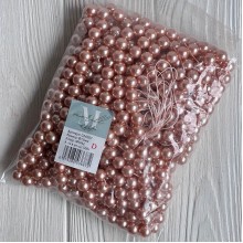 Жемчуг на нити Vip, 12 мм, ванильно-пудровый, упаковка 500 г