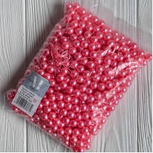 Жемчуг на нити Vip, 12 мм, темно-розовый, упаковка 500 г