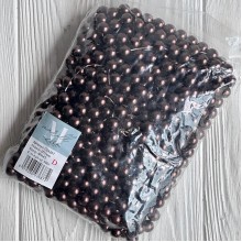 Жемчуг на нити Vip, 12 мм, коричневый, упаковка 500 г