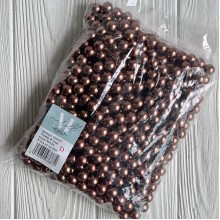 Жемчуг на нити Vip, 12 мм, шоколадный, упаковка 500 г