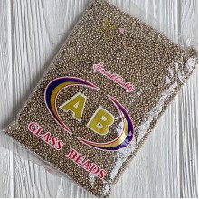 Бисер непрозрачный, размер 12/0, темно-золотой (718), упаковка 400 г