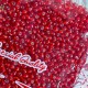 Бисер, размер 6/0, красный прозрачный с белой серединкой (25), упаковка 400 г