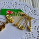 Булавка английская, 2,6 см, золото, упаковка 1000 шт. Булавка английская, 2,6 см, золото, упаковка 1000 шт.