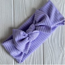 Повязка мустанг (широкая полоска) с бантом, 20х9 см, лиловый, шт.