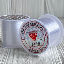 Леска для бисера, 0,2 мм, прозрачная, упаковка 25 шт.