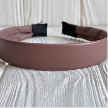 Обруч из экокожи, 2,5 см, мокко, шт.