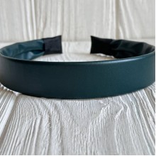 Обруч из экокожи, 2,5 см, изумрудный, шт.
