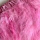Тесьма с лебединых перьев, 15 см, насыщенно-розовая, рулон 2 м