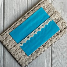 Кружево вязаное (D30094 / А009), 1,2 см, молочное, рулон 13 м