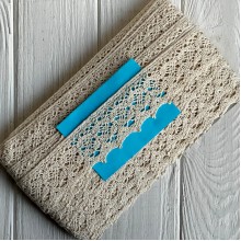 Кружево вязаное (D30088 / А038), 4 см, молочное, рулон 13 м